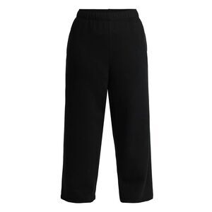No Boundaries Women's Cargo Wide Leg Joggers Fleece Pockets Black Size 8-10 NWT